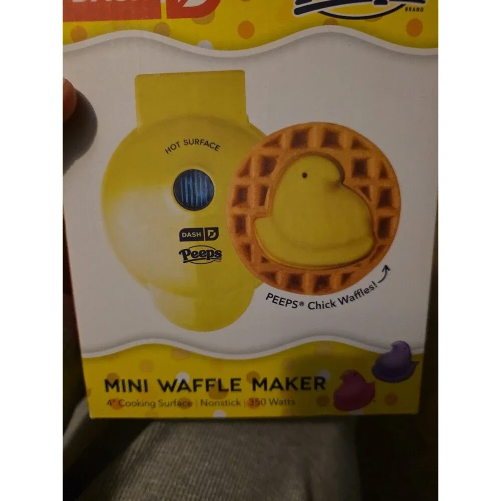 Dash Easter Peeps Mini Waffle Maker Limited Edition New In Box Yellow